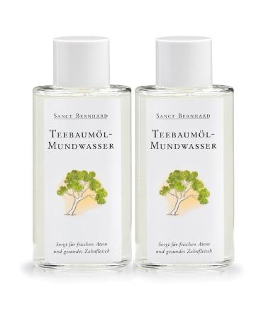 Sanct Bernhard tea tree oil mouthwash with tea tree oil spearmint oil sage oil & rosemary oil | 2 x 100 ml 200 ml