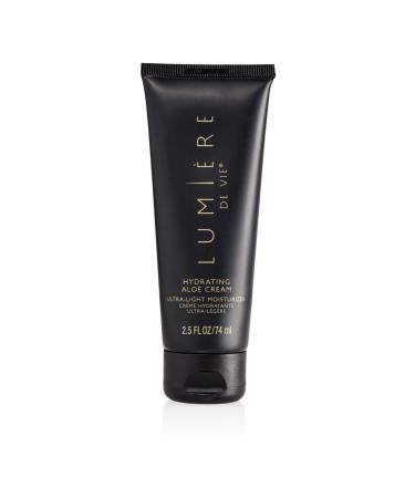 LUMI RE DE VIE Hydrating Aloe Cream - Ultra-Light Moisturizer for Smooth, Elastic Skin, Soothes Post Shave Irritation, Enhances Hydration, Hyaluronic Acid & Aloe - Anti-Aging Face Cream (2.5 fl. oz)
