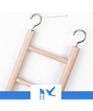 CULER Bird Wooden Ladder Rocking Perch Climbing Stairs Budgie Cage Toy Pet Supplies (32 * 7cm) - Buy Online on GoSupps.com