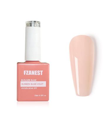 FZANEST Builder Gel in a Bottle Nude Pink 15ml Builder Base Gel For Nails Rubber Base Coat Quick Extension Gel Nail Strengthener Gel Soak Off Natrual Nude Pink