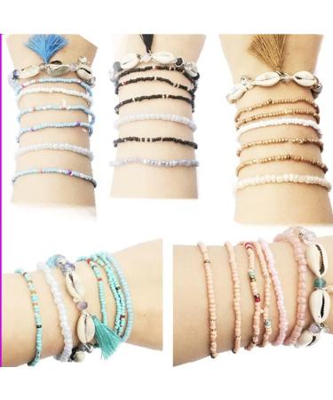 7 Teile/satz B hmen Charme Strang Kristall Perlen Armband Set Frauen M dchen Perle 18cm A - Buy Online on GoSupps.com