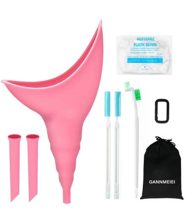 GANNMEIEI Portable Urinal for Women,Female Urinal Device Allows Women to Pee Standing Up, Pink