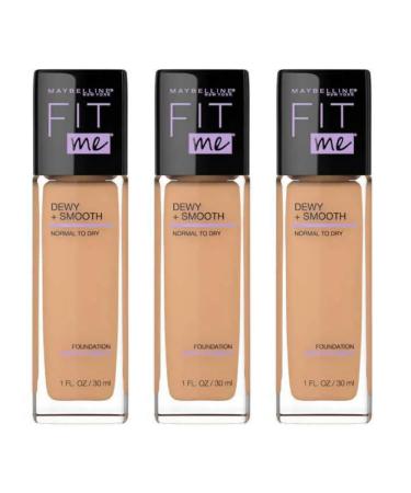 Maybelline Fit Me Dewy + Smooth Foundation 230 ml Natural Buff Pack of 3