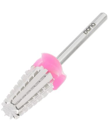 PANA Nail Carbide 5 in 1 Bit - Two Way Rotate use for Both Left and Right Handed - Fast remove Acrylic or Hard Gel - 3/32" Shank - Manicure Nail Art Drill Machine (Triple Coarse - 3XC Silver) Triple Coarse - 3XC Silver