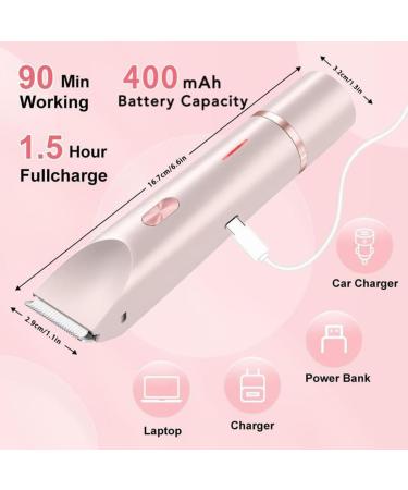 NNBWLMAEEZZSGGTUYU 2025 New Glow Aura Womens Shaver GlowShave 2in1 Body Shaver for Women Bikini and Face Trimmer for Women Groin Trimmer for Men Wet and Dry IPX7 Waterproof and Easy Pink - Buy Online on GoSupps.com