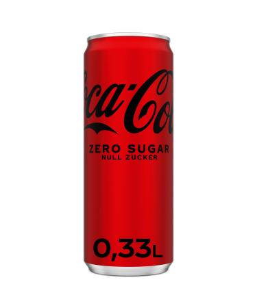 Coca-Cola Zero Sugar 330ml (24 Pack) - Caffeine-Containing Zero Calorie Soft Drink with Original Taste - Buy Online Internationally - Buy Online on GoSupps.com