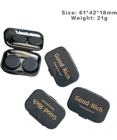 Frdun Portable Contact Lens Box with Mirrors Tweezers & Tools - Compact Dark Blue | Perfect for Everyday Outdoor Use - Buy Online on GoSupps.com