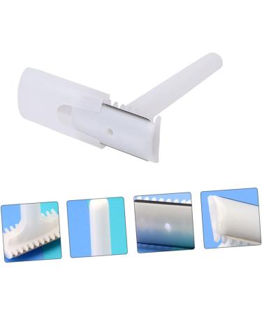 Angoily 50-Piece One-Way Skin Knife Tools for Men - Professional Hair Razor for Arm & Leg Pedicure & Leather Care | Durable ABS White - Buy Online on GoSupps.com