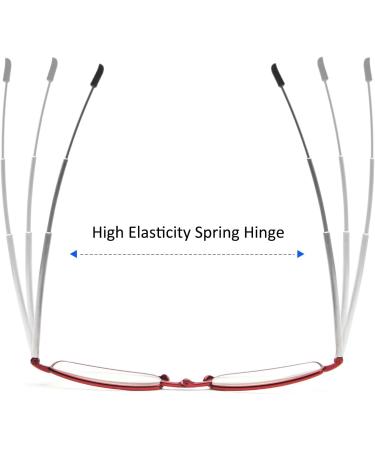 Buy MMOWW Foldable Reading Glasses for Men & Women - Mini Anti Blue Light Glasses with Telescopic Pole & Zipper - Red (+1.0) - Buy Online on GoSupps.com