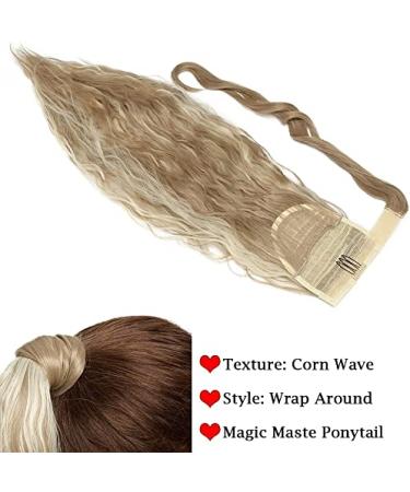 Shop Sego 50cm Wavy Clip-In Ponytail Extension - Curly Synthetic Hair in Sandy Blonde | International Shipping - Buy Online on GoSupps.com