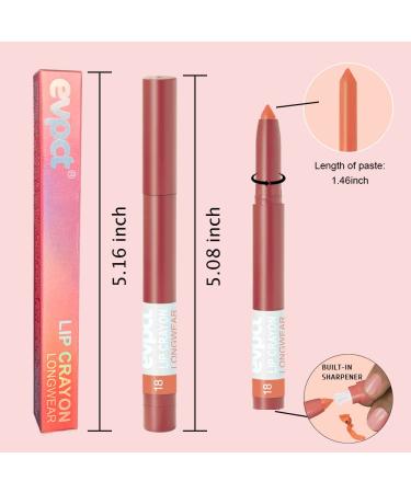 BingBrush 3 Colors Crayon Matte Longwear Lipstick Pack Set - Moisturizing Lipliner with Sharpener - Ultimate Lip Crayon for Makeup - Waterproof Velvet Lipgloss and Stain - (01 Pink Beige) - Nourishing Formula - Buy Online on GoSupps.com