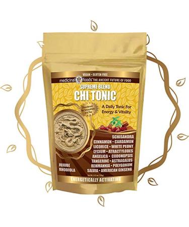 Medicinal Foods Chi Tonic for Energy and Vitality Pure Chinese Herbs No Fillers Mix in Smoothies and Tea Pre-Workout Superfoods Powder Vegan All Natural Non-GMO Sugar Free Gluten Free