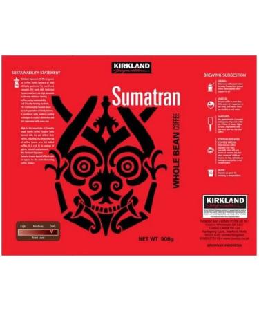 Kirkland Signature Sumatran Whole Bean Coffee- Whole Bean - 100% Arabica Coffee - Dark Roast - 907g - Buy Online on GoSupps.com