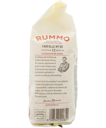  Italian Gourmet E.R. Rummo Farfalle No. 85 Durum Wheat Semolina Pasta 500g + Italian Gourmet Tomato Pulp Box 400g - Buy Online on GoSupps.com
