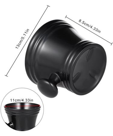Plastic Shaving Soap Bowl with Handle - Foam Shaving Cream Bowl for Men | Barbershop Quality Soap Cup for Easy Razor Cleaning - Buy Online on GoSupps.com