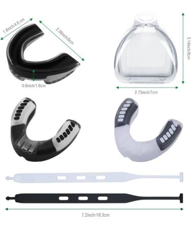 2 Pack Youth Mouth Guard with Strap - Teeth Armor for Boxing, MMA, Football, Basketball, Hockey, Karate, Rugby - Protects Braces - Adult Size - Buy Online on GoSupps.com