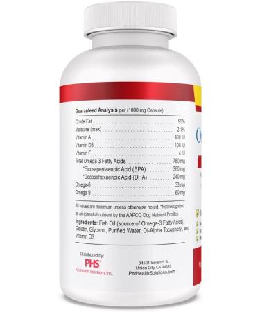 Omega-Caps ES for Large & Giant Dogs (250 Caps) 250 soft gels - Buy Online on GoSupps.com