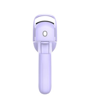 Heated Eyelash Curler Electric Eye Lash Curlers Rechargeable Eye Lash Curler Rapid Heat-up Eye Lash Curler with Temperature Control 3 Modes Silicone Pad for Natural Eye Lashes for Outdoor Activity Purple