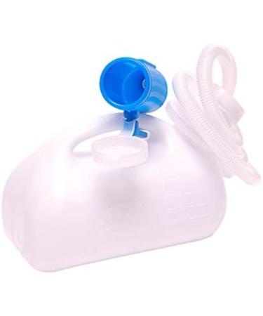 Urine Bottles for Men 3000Ml Camping Toilets for Adults Large Plastic Pee Holder with Lid & 1.6M Pipe Portable Urinal Bottle Travel Urinal Bottles Leakproof White YUYANAIAI