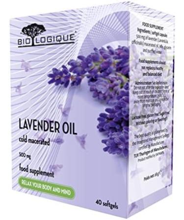 Lavender Pure Oil 500mg Cold Macerated Extract - 100% Natural, 40 Softgel Capsules - Buy Online on GoSupps.com