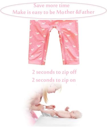 weVSwe Baby Toddler Boy Swimsuit | UPF 50+ Sun Protection Rash Guard Swimwear | Crotch Zipper | Pink Whale | 0-3 Years - Buy Online on GoSupps.com