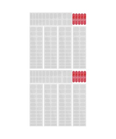 MERRYHAPY 10 Sheets Nail Stickers Nail Foil Wraps Jelly Nail Sticker Clear Nail Sticker Gel Pedicure Kit Gel Nail Wraps Clear Nail Gel Polish Wraps Glaze Semi Cured Gel Tip Double Sided Tape