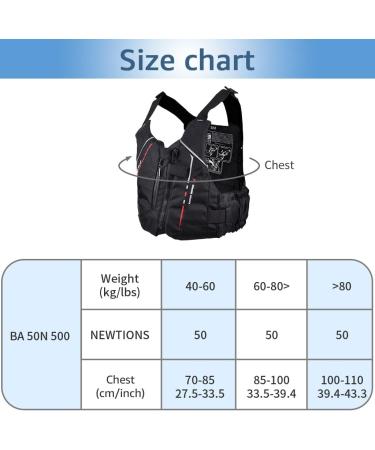 Zeraty Adult Life Jacket Swim Vest - Medium-Large Black | Buoyancy Aid PFD for Fishing, Sailing, Surfing, Boating, Kayaking - Buy Online on GoSupps.com