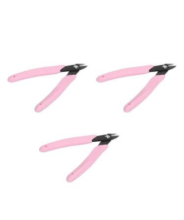 Nail Cuticle Clipper Automatic Rebound Ergonomic Anti Slip Inline Spring Stainless Steel Cuticle Trimmer for Home for Fingernail (Pink)