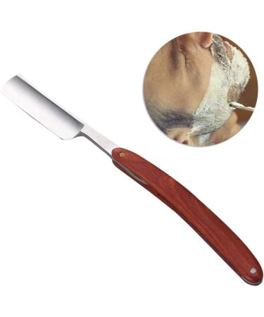 MILISTEN Barber Razor Blade - Stainless Steel Blades & Wooden Handle Manual Shaver for Facial Hair Beard & Ear Hair Trimming - Buy Online on GoSupps.com