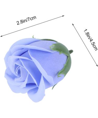 Amosfun 50pcs Valentine's Day Rose Soap Rose Petals Rose Floral Soaps Rose Hand Soap Floral Scented Bath Soap Artificial Rose Flower Rose Gift Artificial Flower Take a Bath Corn Starch Purple Blue 7X4.5CM - Buy Online on GoSupps.com