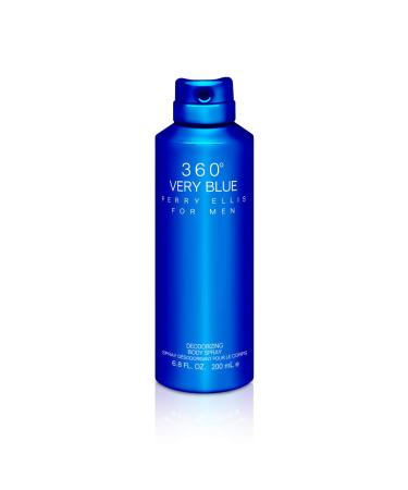 Perry Ellis Fragrances 360 Very Blue for Men, Deodorizing Body Spray, 6.8 Fluid Ounce