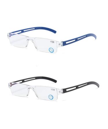 Kokobin 2 Stueck Frameless reading glasses visual aid with blue light fillers Anti Blue light reading aid for women and men +2.0 2 Stueck +2.0 Dioptries - Buy Online on GoSupps.com
