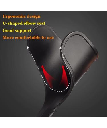 Crutches for Adults Forearm Crutches Disabled Fracture Crutch Adjustable Height and Handle Crutches with Rubber Handles Comfortable Grip and Wear-Resistant Medical Mobility Accessories Decorate Lucky Black 2 pcs - Buy Online on GoSupps.com