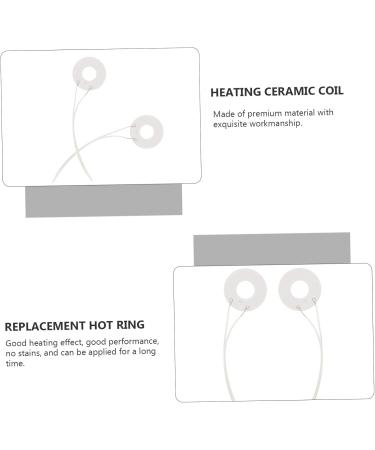 MUSISALY 2pcs Heating Rings for Replacing Coils Replacement Hot Rings Heated Curlers Plastic White - Buy Online on GoSupps.com