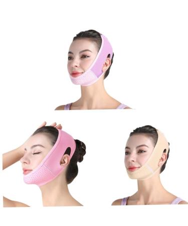 Double Chin Reducer V Line Facial Mask | Face Lifting Tape & Soft Chin Strap for Women - Restore Skin Elasticity - Purple - Buy Online on GoSupps.com