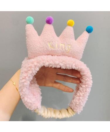 amangul Colorful Crown Elastic Wash Face Hairband for Women Soft for Head Wrap for Shower Beauty Skincare Makeup Wide Headband(Pink) - Buy Online on GoSupps.com