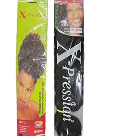 X-pression Ultra Braid 6 Pack #1B Black 82 Inch (Pack of 6) - Buy Online on GoSupps.com