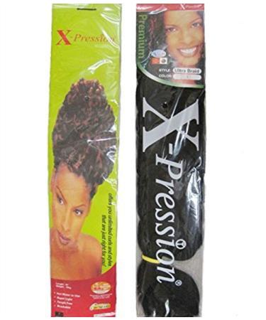 X-pression Ultra Braid 6 Pack #1B - Best Quality Synthetic Hair Extensions - Buy Online on GoSupps.com
