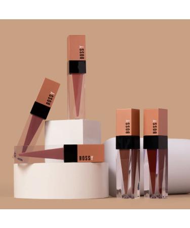 Bossy Cosmetics Vegan Hydrating Liquid Lipstick - Long Lasting Matte Lip Stick for Full & Healthy Lips - Light Peach/Coral Color - Paraben, Mineral Oil, and Cruelty Free - Buy Online on GoSupps.com