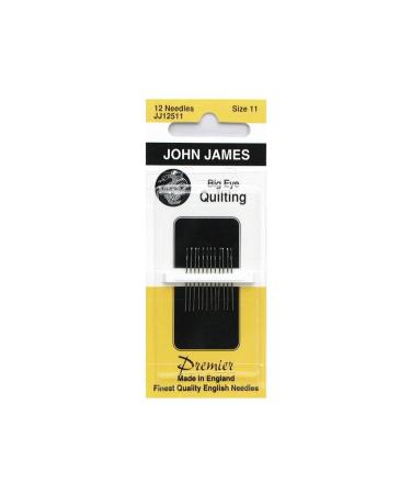 John James Glovers Needles, Size #12, 29.5mm in Length and 0.41mm in  Diameter, Pack of 25, Triangular Point, Ideal to Pass Through Tougher  Materials