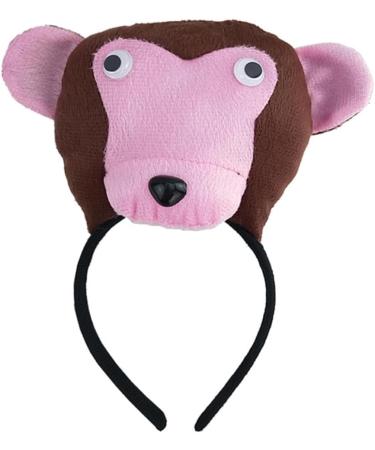 Bottone Cartoon Animal Headbands Stage Monkey Ears Hair Hoop Ears Makeup Hairband Cartoon Headwear Party Accessory Coffee monkey white - Buy Online on GoSupps.com
