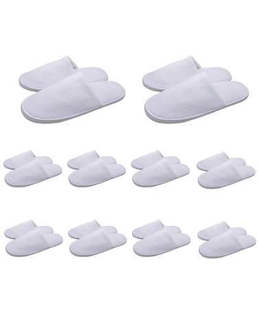 ROYGGBP 10 Pairs Spa Slippers  Luxury Velvet Slippers Non Slip Guests Flip Flop Ideal for Travel Home Hotel Nail Salon Use  Fits Up to US Men Size 11 & US Women Size 12