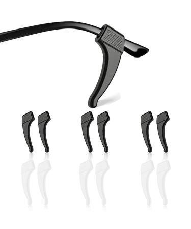 Lsojfe 6 pieces anti -slip bracket for glasses hinge set - 6 pairs ear bracket silicone hook for glasses - silicone anti -slip covers for glasses sunglasses