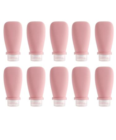 Transparent 90ml Travel Silicone Refill Bottle Shower Gel Shampoo Refill Bottle Squeeze Refill Empty Bottle Pink