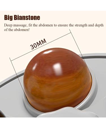 RKXKJ Electric Abdominal Massage Device - Bian Stone Kneading 3 Intensity Levels Red Light Hot Compress Intelligent Timing for Pain Relief - Buy Online on GoSupps.com