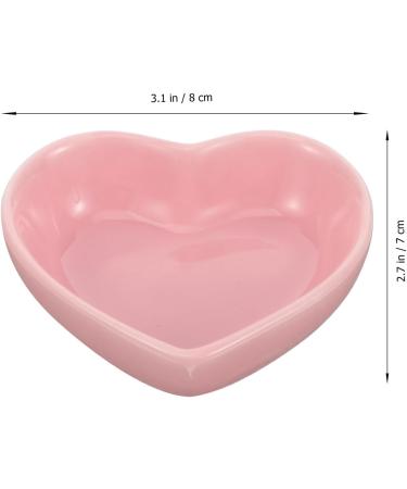 POPETPOP pet bowl food guinea pig hamster feeder chinchilla bowl hamster saucer kitten bowls heart shaped hamster water bowl hamster supplies small cat bowl chipmunk squirrel ceramics 8x7cm Pink - Buy Online on GoSupps.com