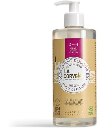 The Corvette La Corvette Liquid soap 3in1 fig leaf face body hair with donkey milk certified organic 500 ml - Buy Online on GoSupps.com