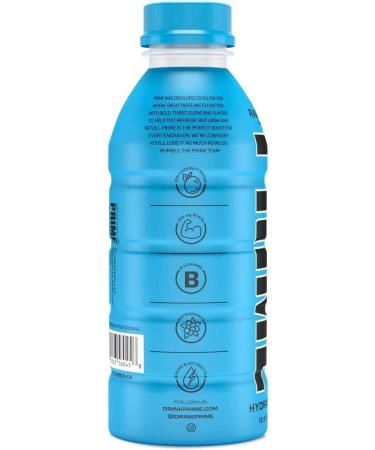 Comfortos Prime Hydration Energy Drinks by Logan Paul & KSI - 500ml (16.9 Fluid oz.) - Naturally Flavored with Zero Sugar Boost Energy and Caffeine Free (BLUE RASPBERRY) - Buy Online on GoSupps.com
