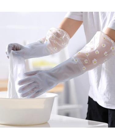kzxbty 3 Pairs Dishwashing Cleaning Gloves Reusable Rubber Gloves Non-Slip Laundry Kitchen Gardening Household Gloves Easy to Use 50CM - Buy Online on GoSupps.com