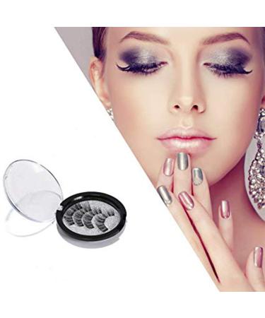 Shop Magnetic Eyelashes - Upgraded Triple Magnetized 3D Fiber Lashes for Natural Look | Set of 4 with Applicator - Buy Online on GoSupps.com